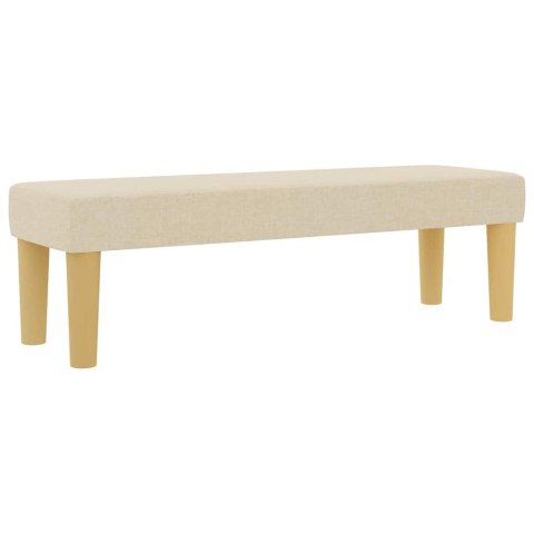 Łóżko sprężynowe z materacem Kremowy 180 x 200 cm tkanina