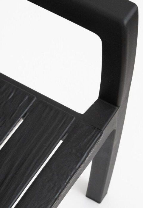 RECANATI krzesło plastikowe, grafitowe