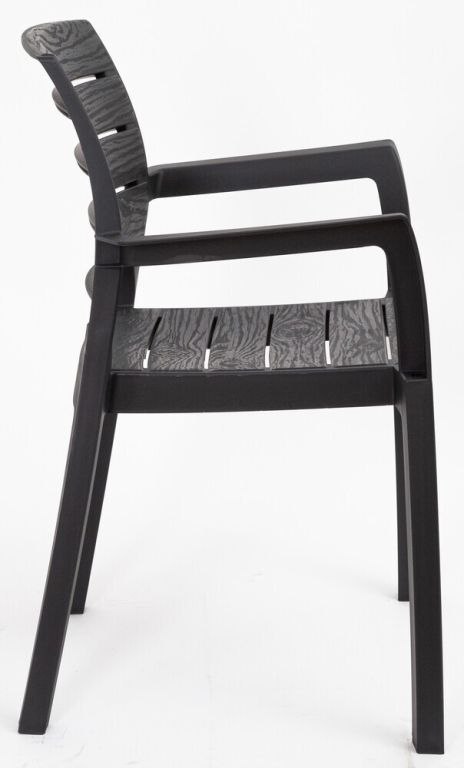 RECANATI krzesło plastikowe, grafitowe