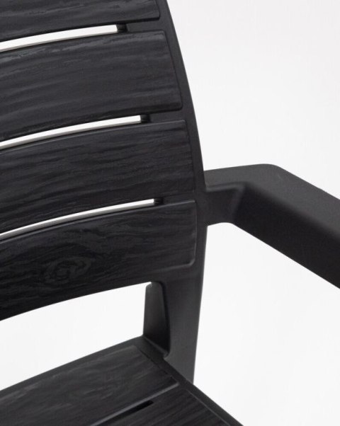 RECANATI krzesło plastikowe, grafitowe