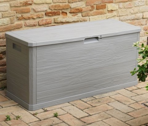 WOODYS Plastikowa skrzynia ogrodowa 280l jasno szara