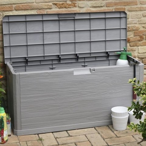 WOODYS Plastikowa skrzynia ogrodowa 280l jasno szara