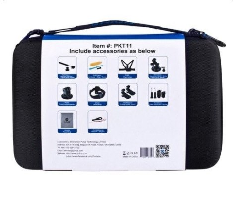 Zestaw 20 akcesoriów Puluz do kamer sportowych (m.in. Osmo Action 5 Pro) PKT11