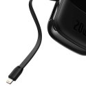 Powerbank Baseus Qpow PRO z kablem Lightning, portem USB-C i USB, 20000mAh, 20W (czarny)