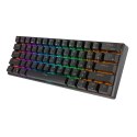 Klawiatura mechaniczna Royal Kludge RK61 RGB, red switch (czarna) (QWERTY)
