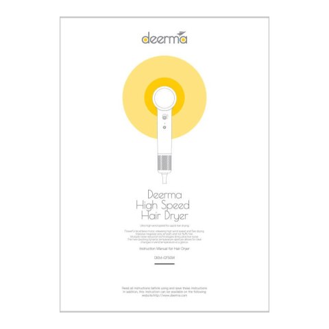 Suszarka do włosów Deerma DEM-CF50W (różowy)