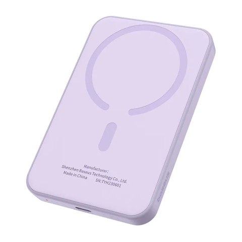 Magnetyczny mini powerbank Baseus 5000mAh 20W (fioletowy)