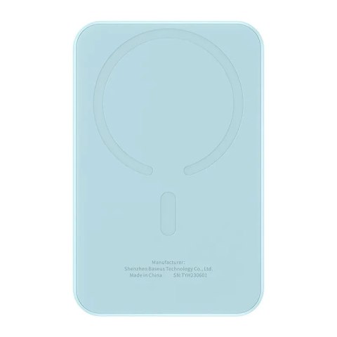 Magnetyczny mini powerbank Baseus 5000mAh, USB-C 20W (niebieski)