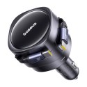 Ładowarka samochodowa Baseus Enjoyment Max z kablami USB-C+USB-C 60W Czarny