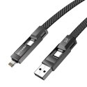 Kabel USB 4w1 Blitzwolf BW-HDC7 USB+C+Lightning 240W 1,2m (czarny)