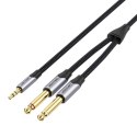 Kabel audio mini jack 3.5mm do 2x jack 6.35mm męski Vention BARHL 10m