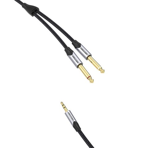 Kabel audio mini jack 3.5mm do 2x jack 6.35mm męski Vention BARHL 10m