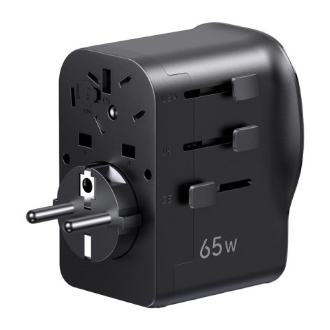 Uniwersalny adapter podróżny / ładowarka sieciowa Ugreen S550, 65W, 2x USB-C, 1x USB-A