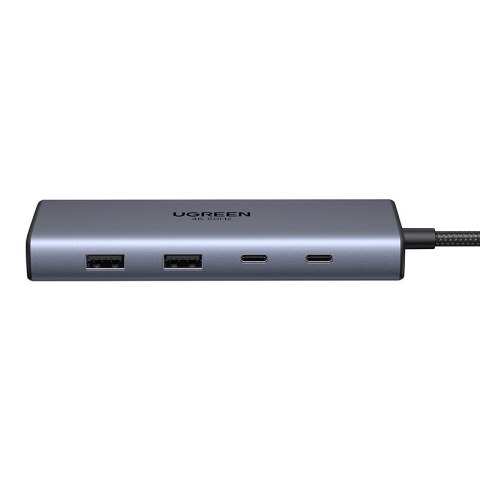 Adapter / Hub USB-C 10w1 Ugreen CM639, 2x HDMI, 2x USB, RJ45, SD/TF, PD 100W
