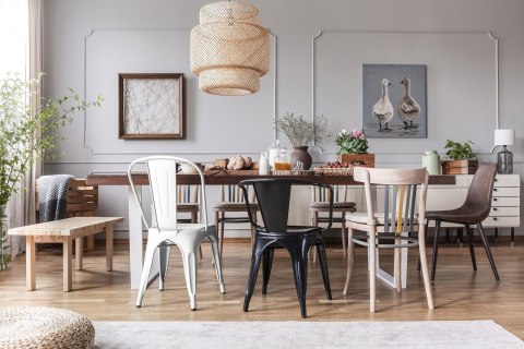 Krzesło Paris białe inspirowane Tolix