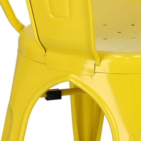 Krzesło Paris żółte inspirowane Tolix