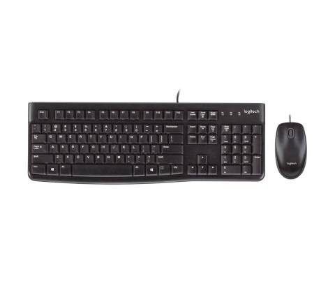 Zestaw klawiatura + mysz Logitech MK120 920-002562 (membranowa; USB 2.0; (US); kolor czarny; optyczna; 1000 DPI)