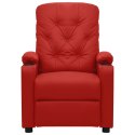 VidaXL Elektryczny fotel masujący, czerwone wino, sztuczna skóra