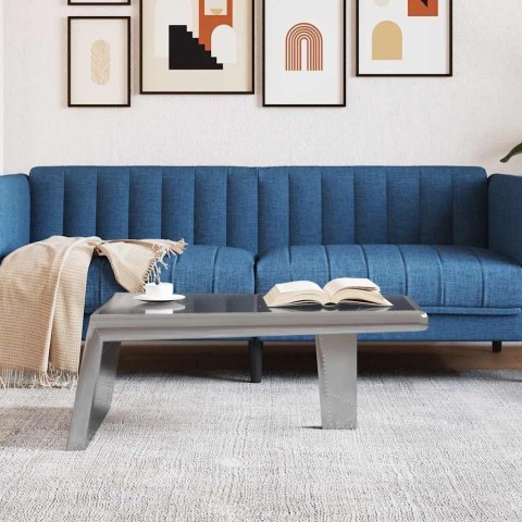 Stolik kawowy Aviator w lotniczym stylu vintage, aluminium