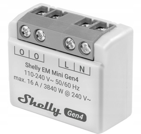 Inteligentny sterownik do pomiaru zużycia energii WiFi Shelly EM Mini Gen4