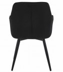 Krzesło JORK360 - czarny aksamit / nogi czarne x 2