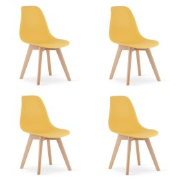 Krzesło KITO musztarda / nogi naturalne x 4
