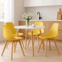 Krzesło KITO musztarda / nogi naturalne x 4