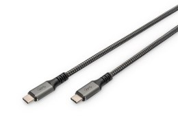 Kabel połączeniowy DIGITUS PREMIUM USB 4.0 Typ USB C/USB C M/M 20Gbps PD 3.0 60W 8K 30Hz czarny nylon 3m