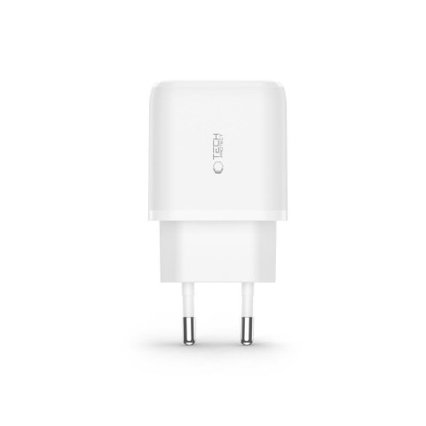 Ładowarka sieciowa C20W USB-C USB-A 20W z kablem USB-C - biała