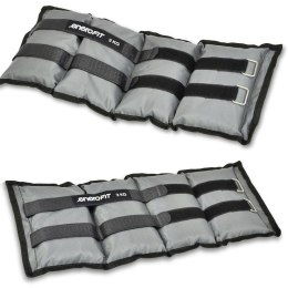 OBCIĄŻENIE NA PRZEGUBY SZARE 6KG (2x3KG) ENERO FIT