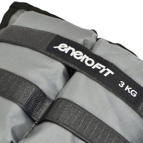 OBCIĄŻENIE NA PRZEGUBY SZARE 6KG (2x3KG) ENERO FIT