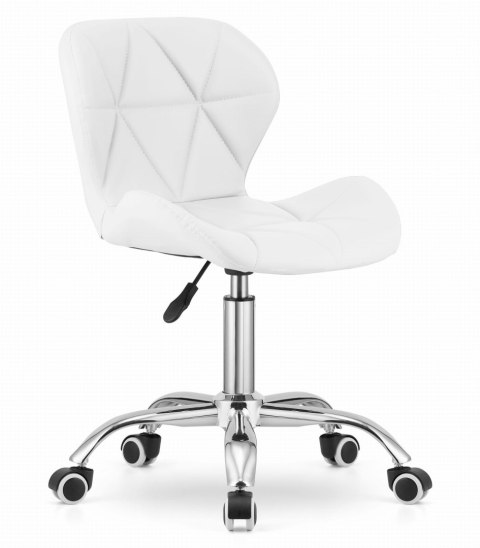 Krzesło obrotowe AVOLA ekoskóra - białe