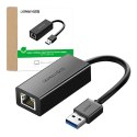 Adapter sieciowy Ugreen CR111 USB 3.0 do RJ45, Gigabit Ethernet (czarny)