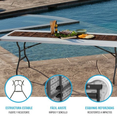 Składany stolik Lifetime Biały 245 x 74 x 76 cm Stal