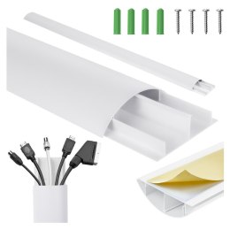 Listwa maskująca do kabli Maclean MC-814 W, 62x20x750mm, aluminiowa, biała