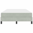 VidaXL Łóżko sprężynowe z materacem Jasnoszary 120 x 220 cm tkanina
