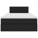 VidaXL Łóżko z miejscem na przechowywanie i LED Czarny 120 x 200 cm