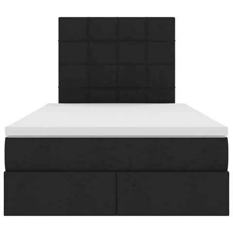 VidaXL Łóżko z miejscem na przechowywanie i LED Czarny 120 x 200 cm