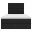 VidaXL Łóżko z miejscem na przechowywanie i LED Czarny 120 x 200 cm