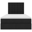 VidaXL Łóżko z miejscem na przechowywanie i LED Czarny 120 x 200 cm