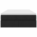 VidaXL Łóżko z miejscem na przechowywanie i materacem Czarny