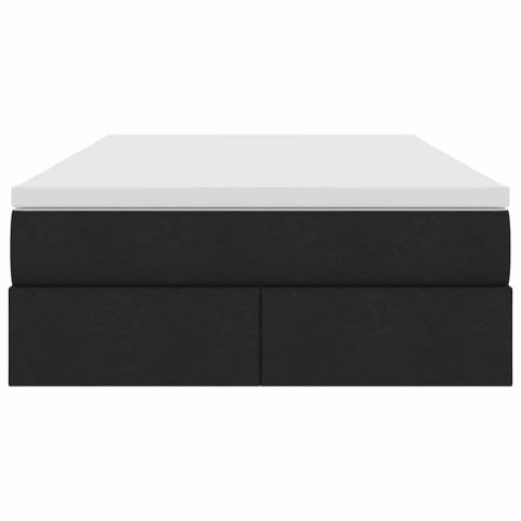 VidaXL Łóżko z miejscem na przechowywanie i materacem Czarny
