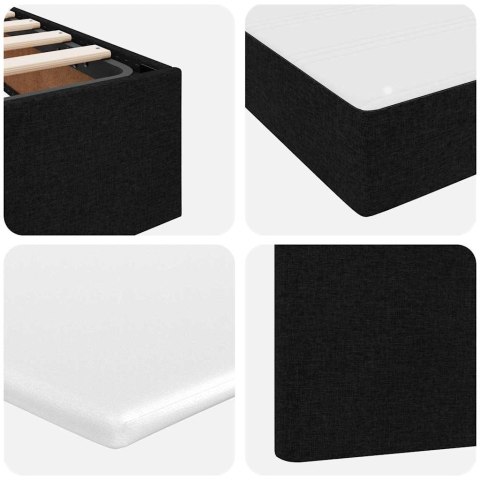 VidaXL Łóżko z miejscem na przechowywanie i materacem Czarny