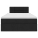 VidaXL Łóżko z miejscem na przechowywanie i materacem Czarny
