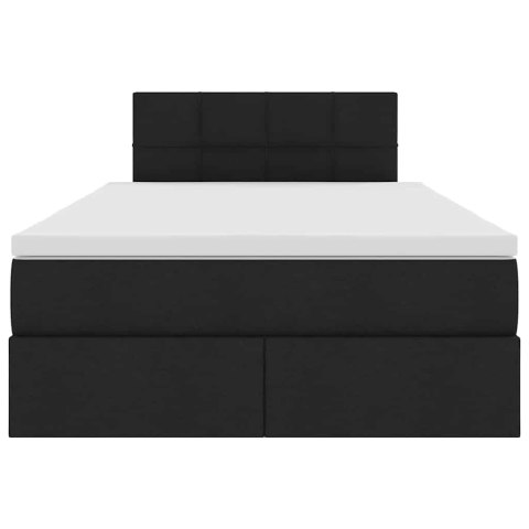 VidaXL Łóżko z miejscem na przechowywanie i materacem Czarny
