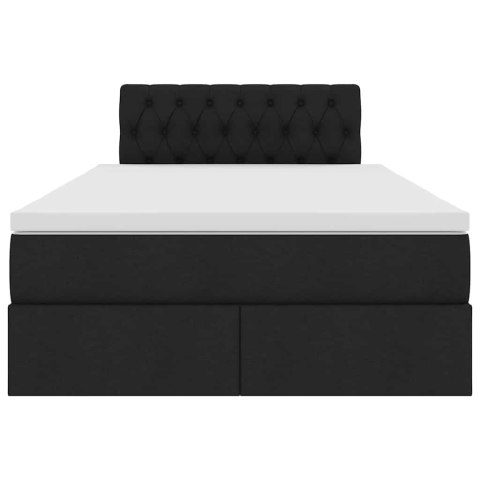 VidaXL Łóżko z miejscem na przechowywanie i materacem Czarny