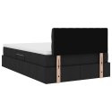 VidaXL Łóżko z miejscem na przechowywanie i materacem Czarny