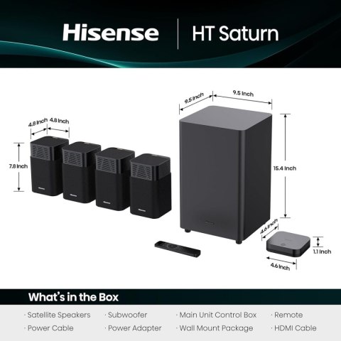 Soundbar Hisense HT SATURN Czarny