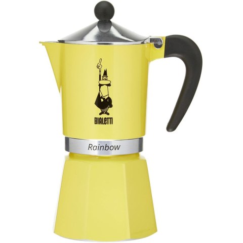 Włoska Kafeterka Bialetti Rainbow Żółty Jaune Metal 6 Kubki