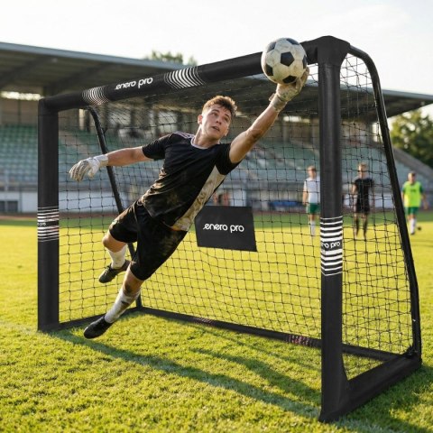 BRAMKA DO PIŁKI NOŻNEJ Z SIATKĄ 180x120x60CM ENERO PRO